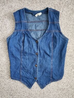 Vintage Snap Button Denim Vest